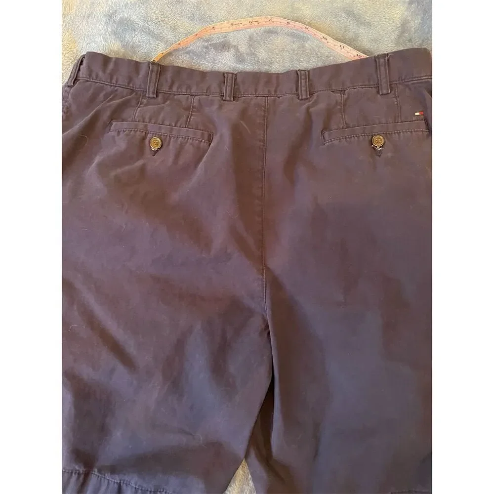 *3/$15 Tommy Hilfiger Men's Chino Shorts Size 40 NAVY Casual Solid - Picture 8 of 10